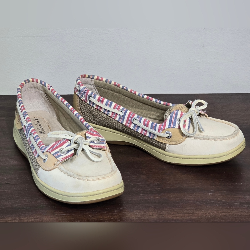 Sperry Angelfish Striped Boat Shoes Women's Size 7.5M - Picture 2 of 13